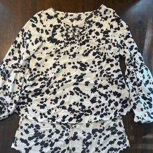 Black and white cow print shirt
